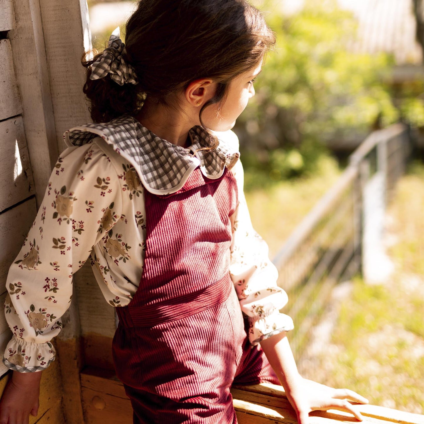 Burgundy corduroy overall