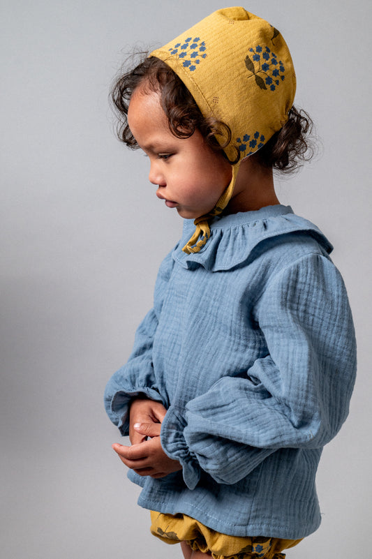 Camisa bambula azul Storm bebé