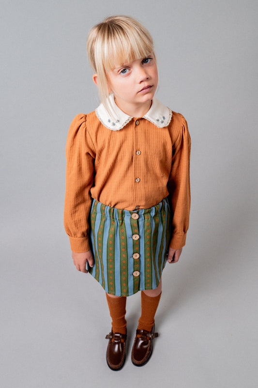 Camisa bordada toffee niña