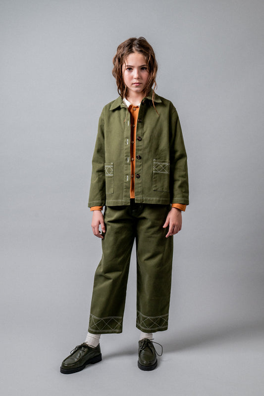 Pantalón largo denim khaki niña
