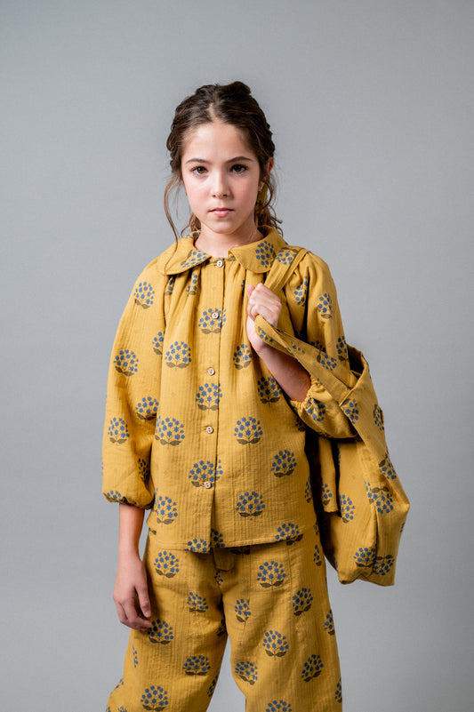 Camisa cuello redondo Arboleda niña