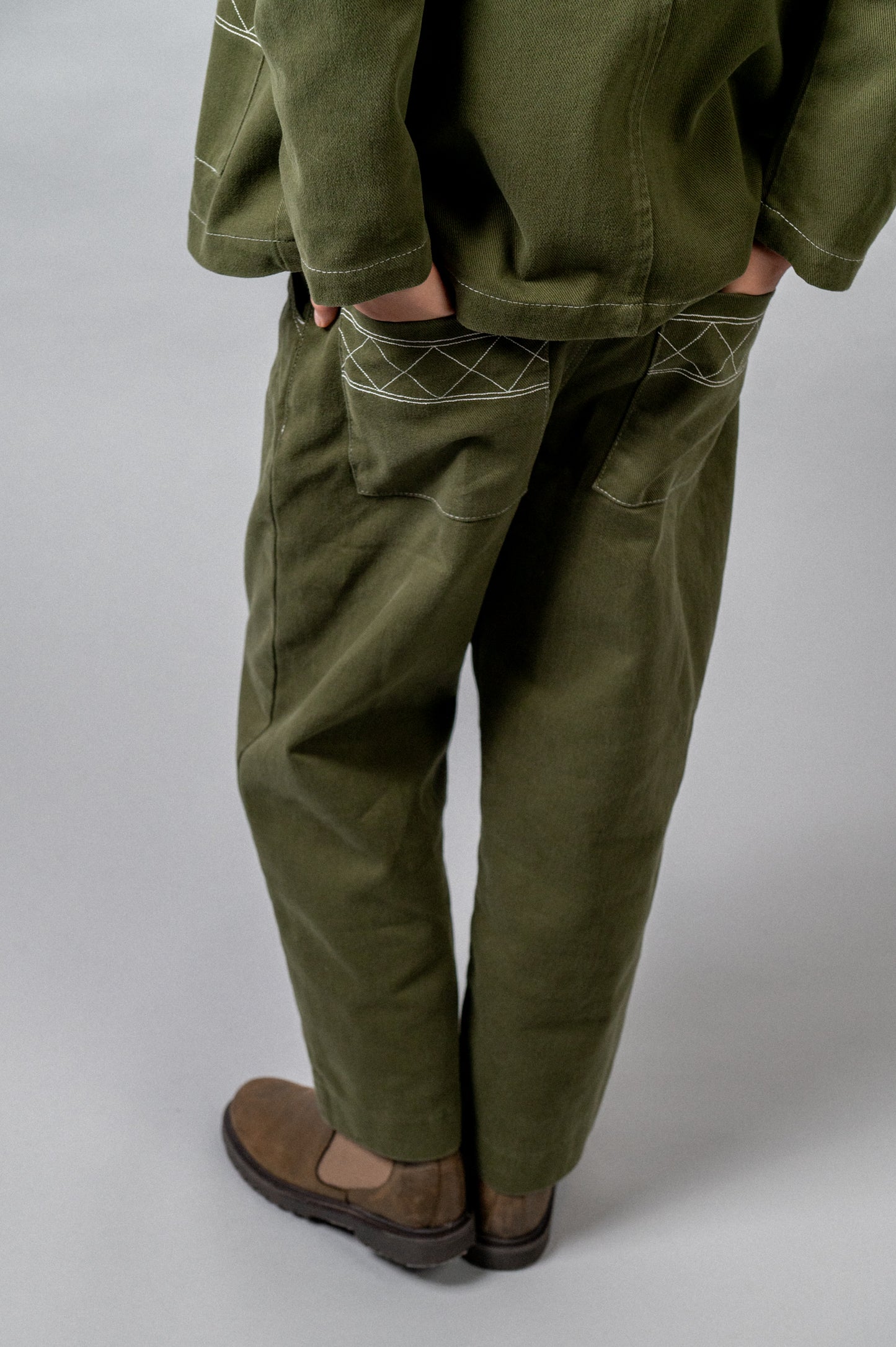 Pantalón largo denim khaki niño