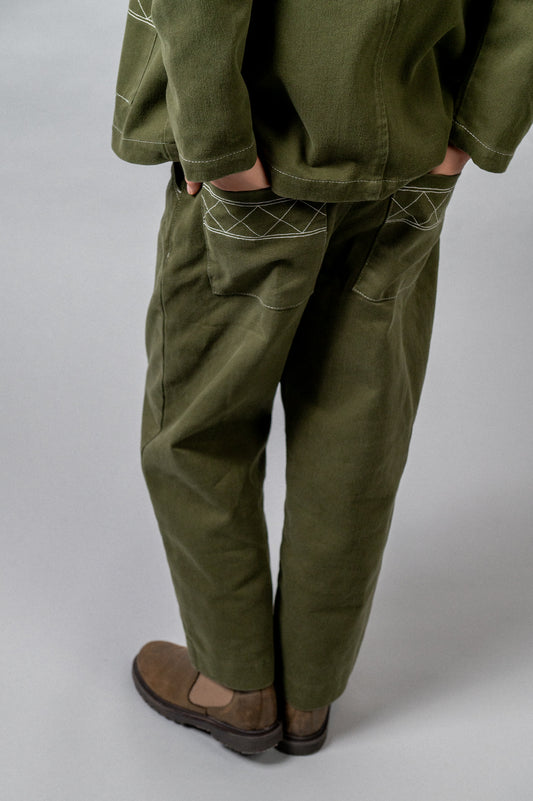 Pantalón largo denim khaki niño