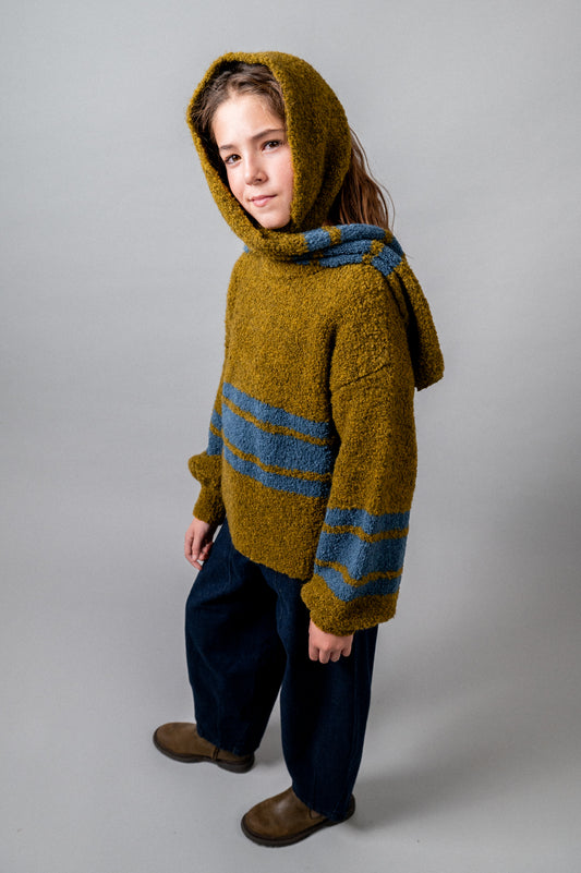 Jersey punto rayas mustard niña