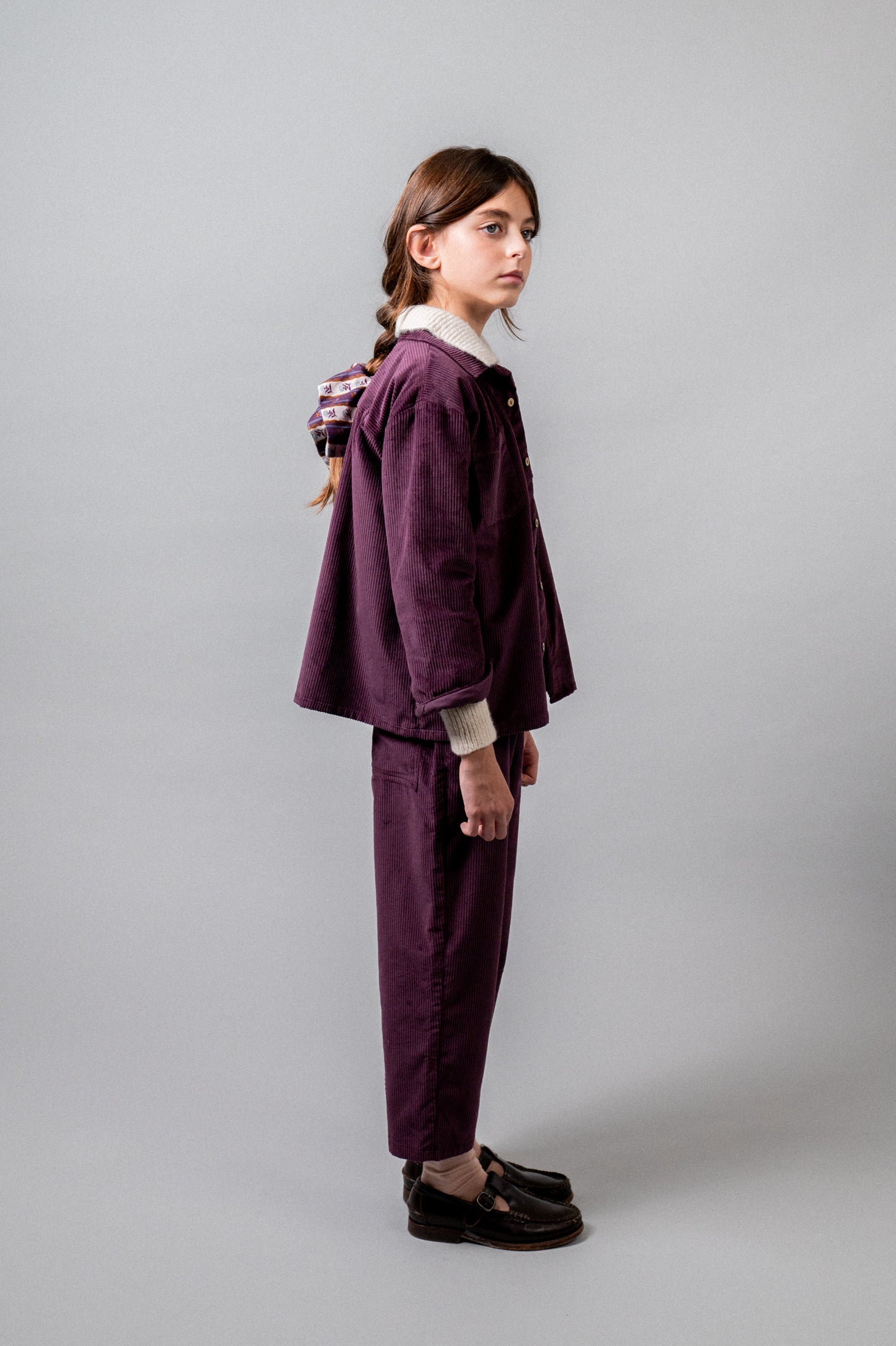 Pantalón largo pana violet niña