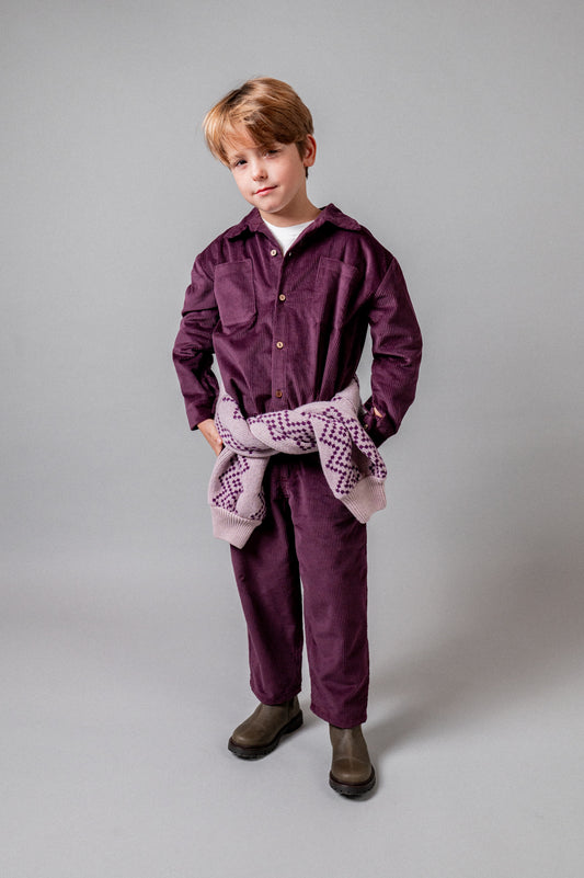 Pantalón largo pana violet niño