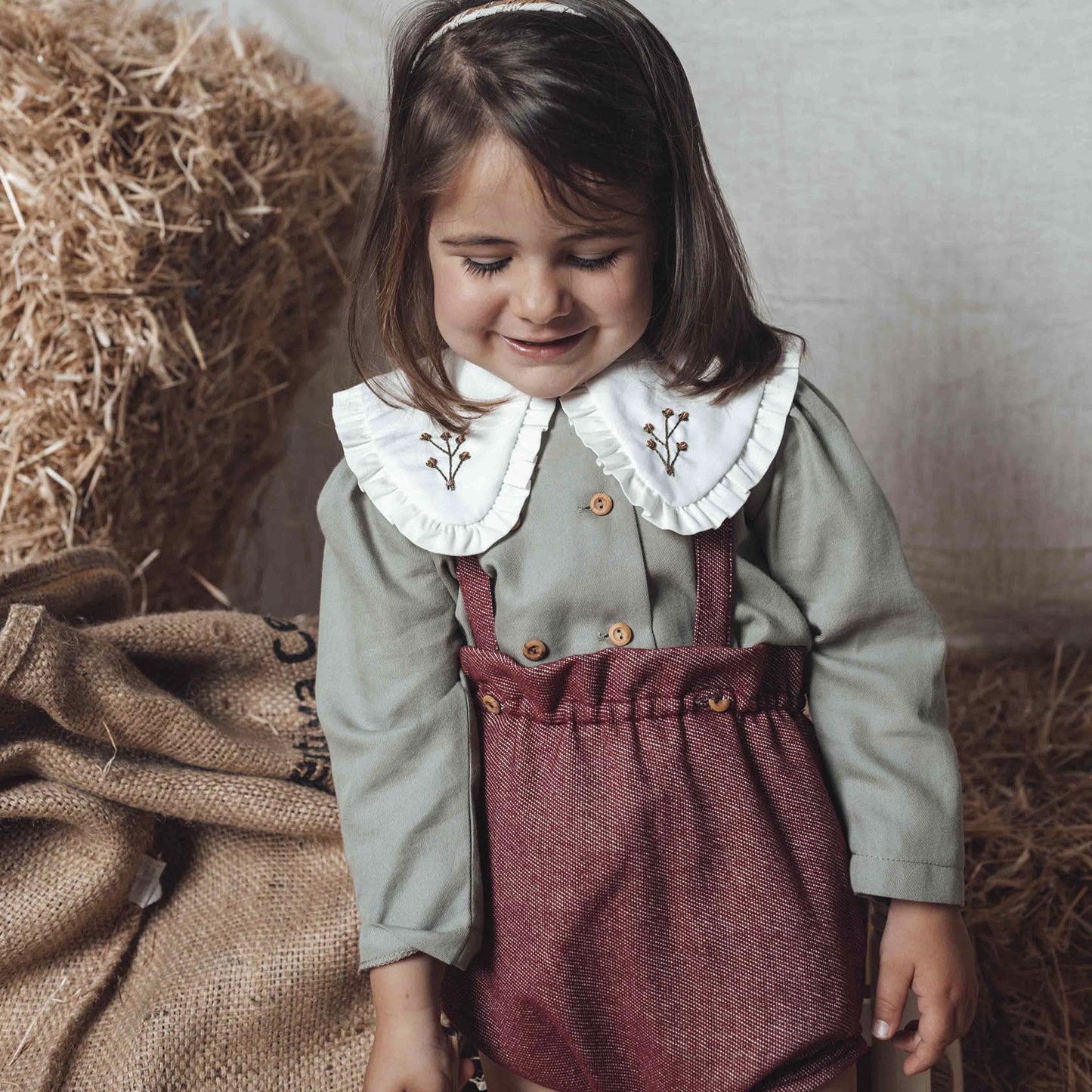 Burgundy baggy straps bloomer