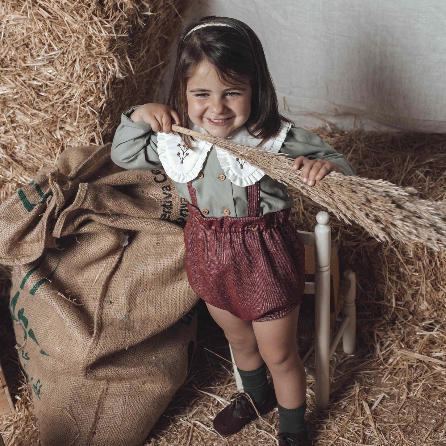 Burgundy baggy straps bloomer