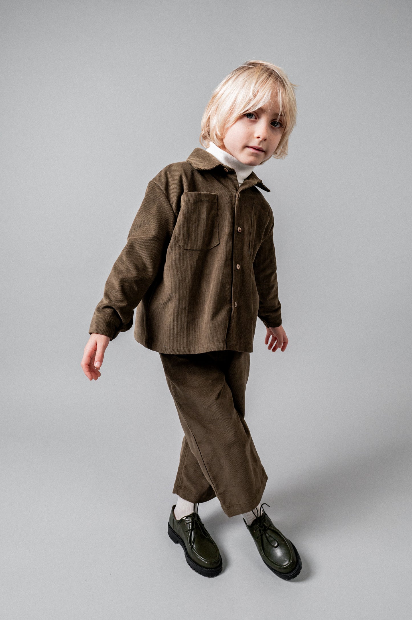 Camisa pana khaki niño
