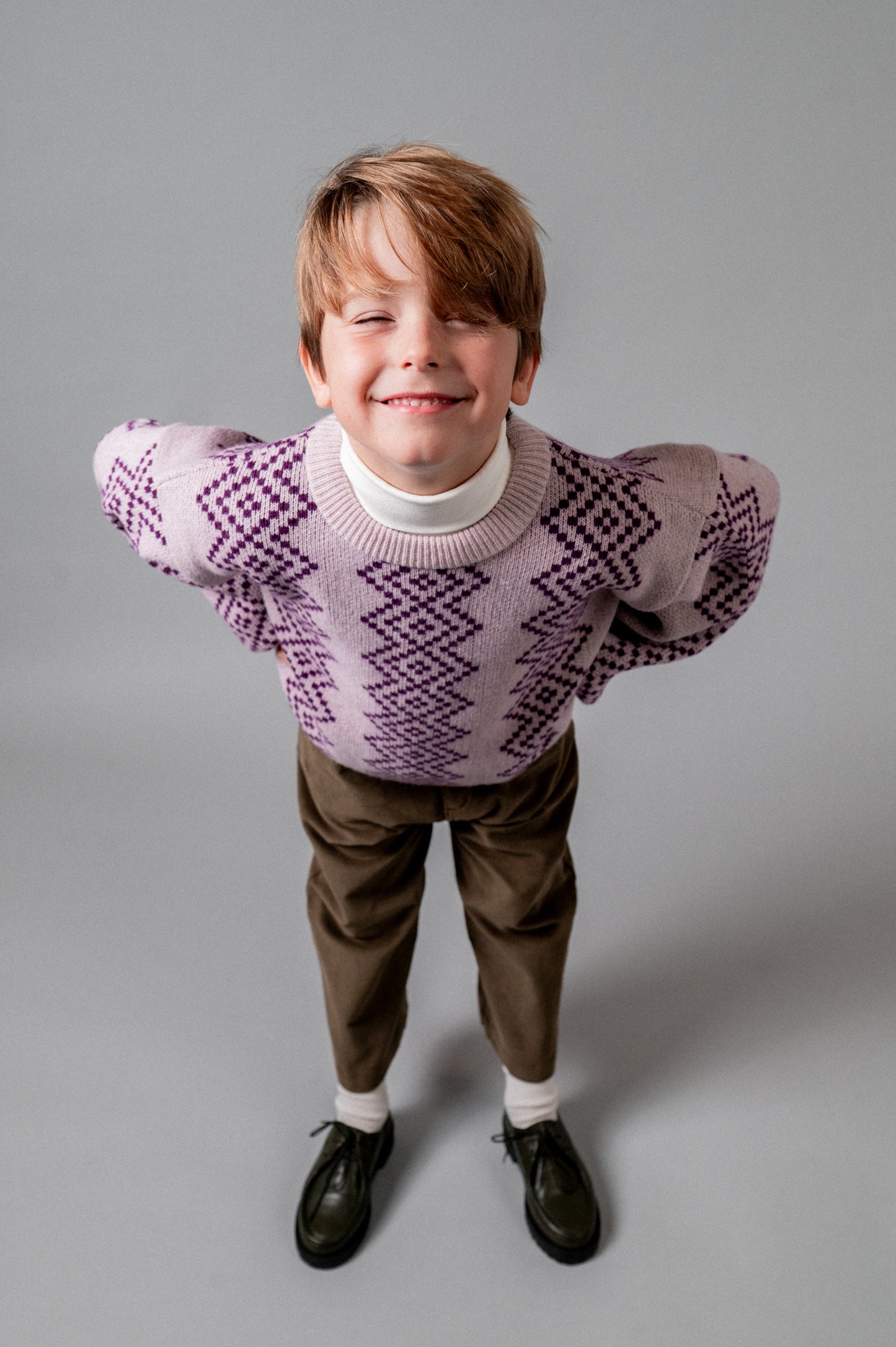 Jersey punto violet niño