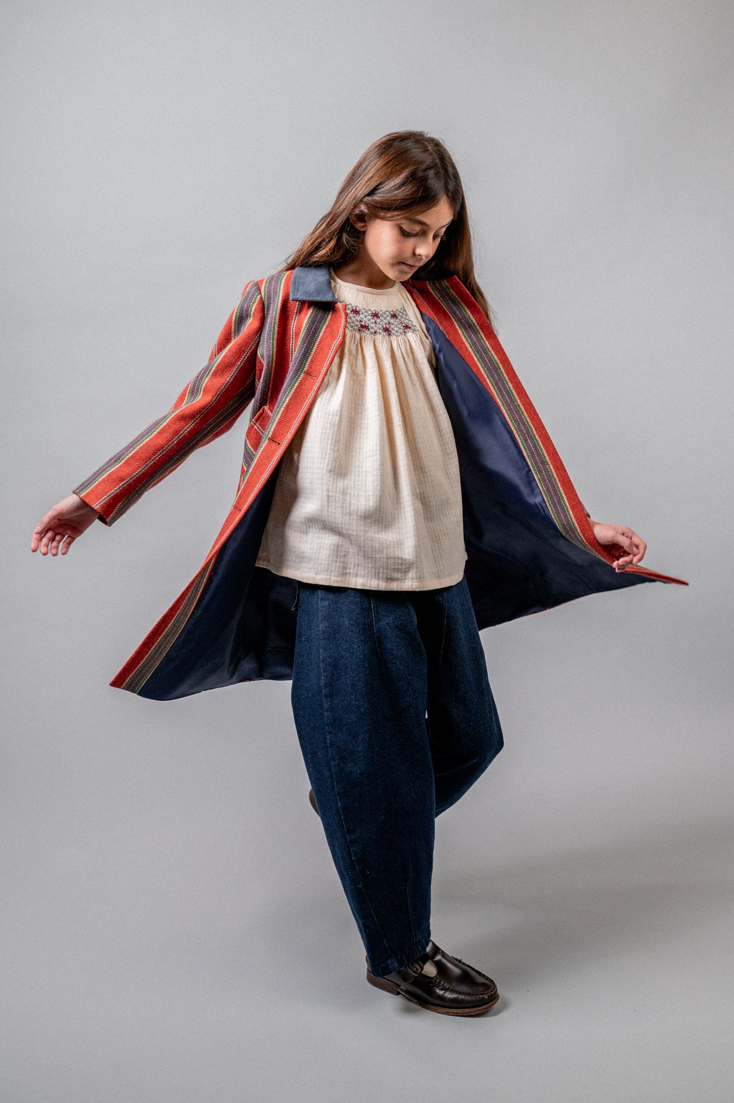 Pantalón largo denim niña