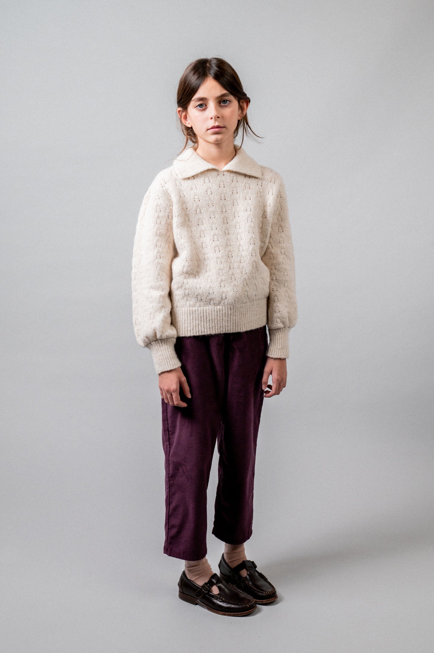 Pantalón largo pana violet niña