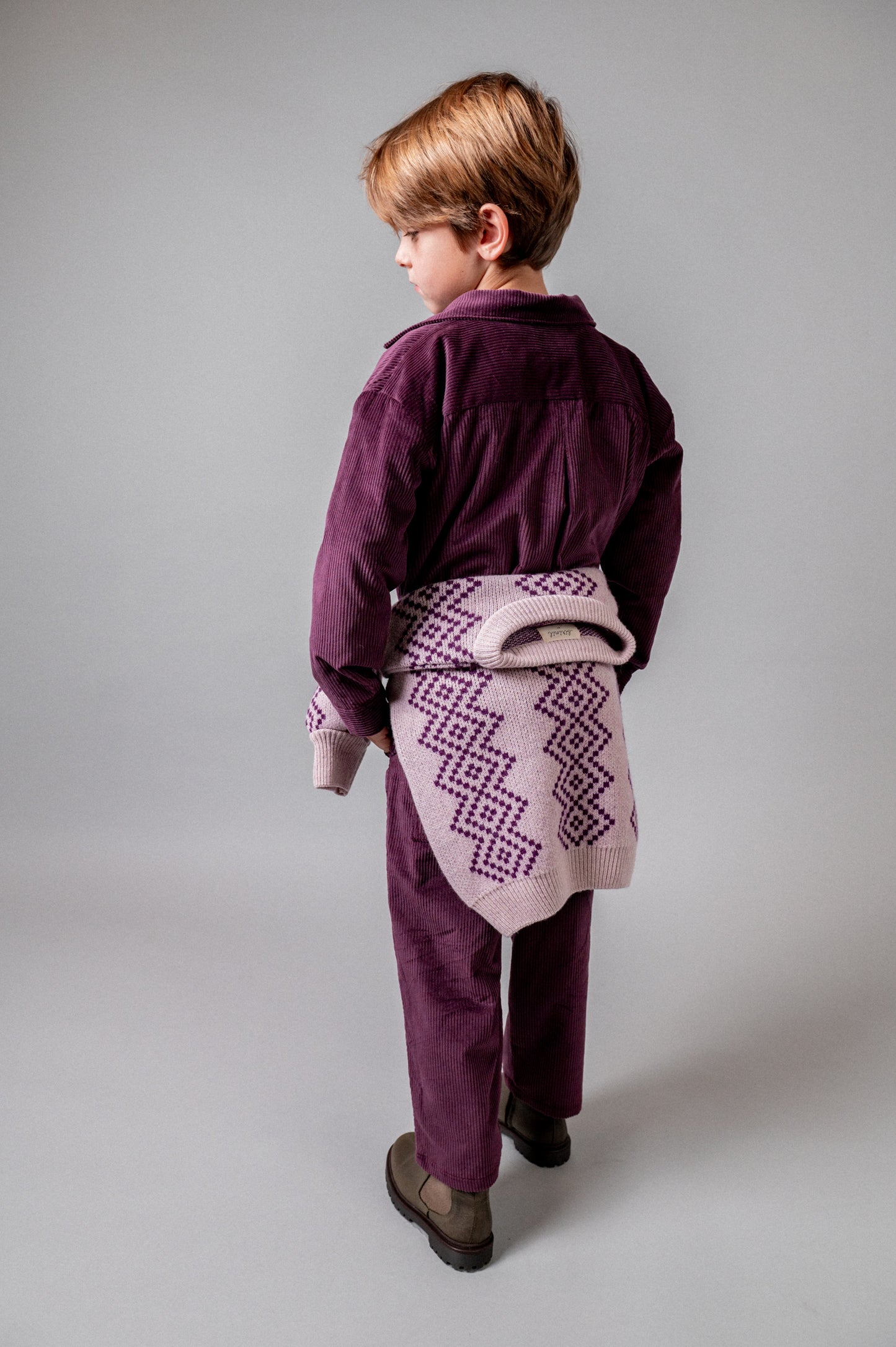 Pantalón largo pana violet niño