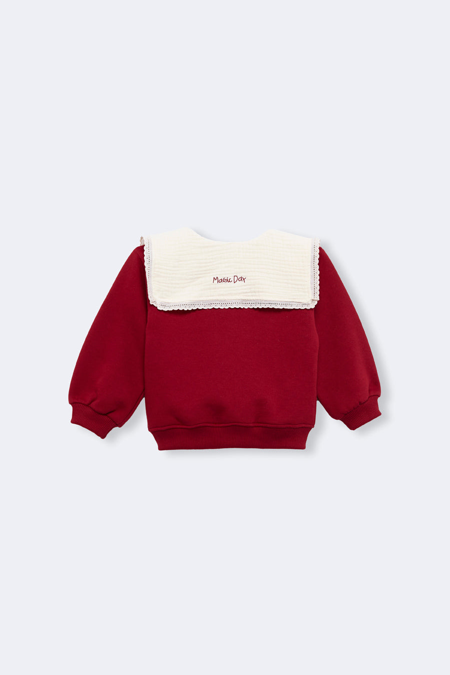 Sudadera cherry cuello bordado bebé