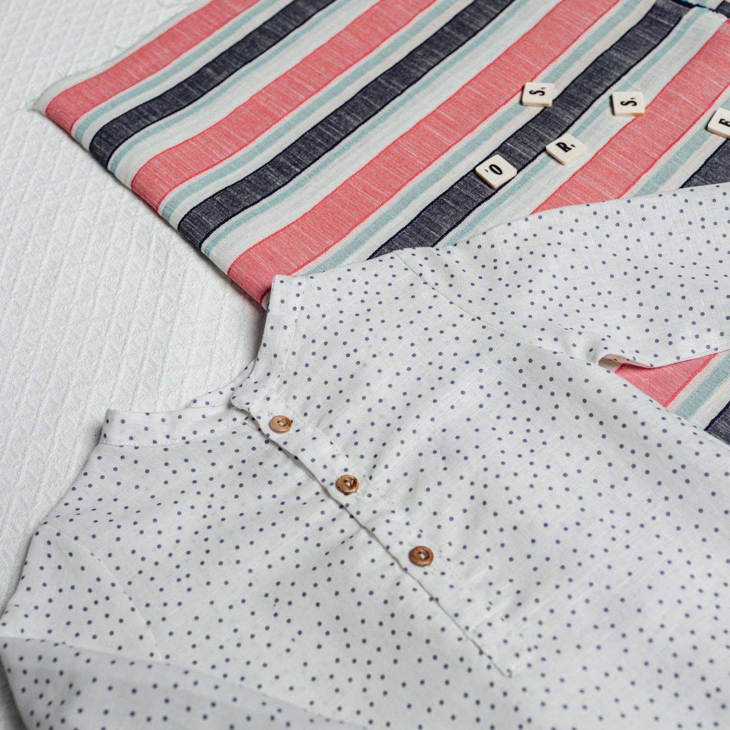 Polka dots polo shirt