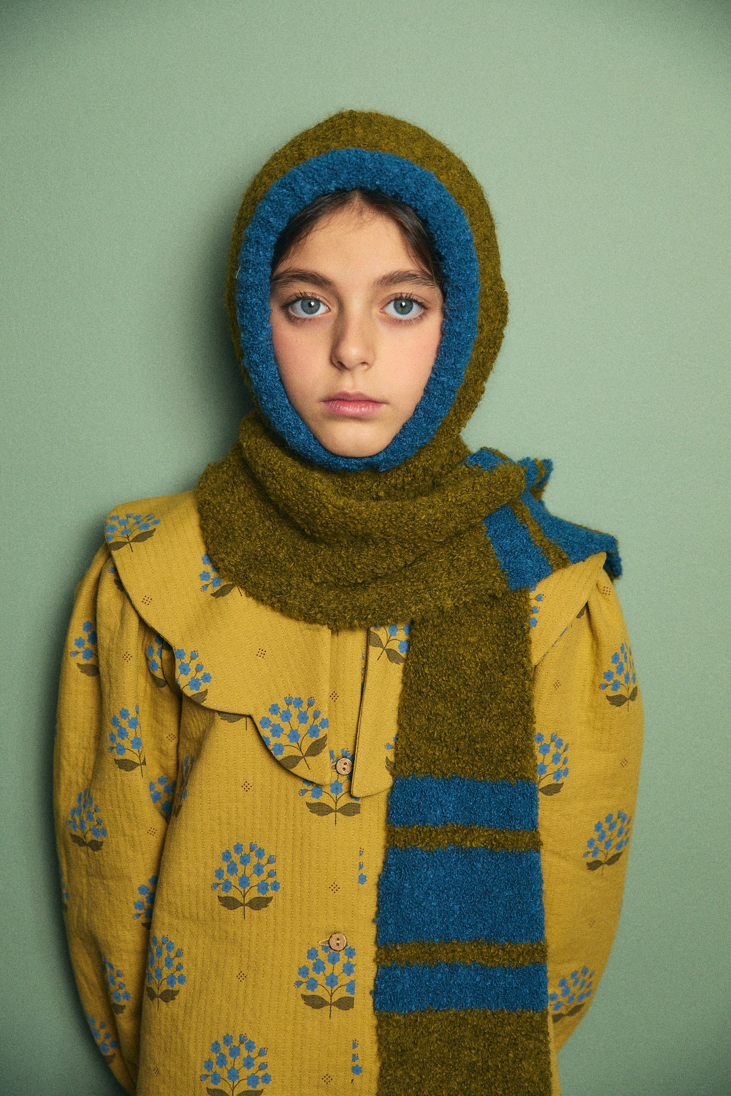Bufanda punto mustard niña