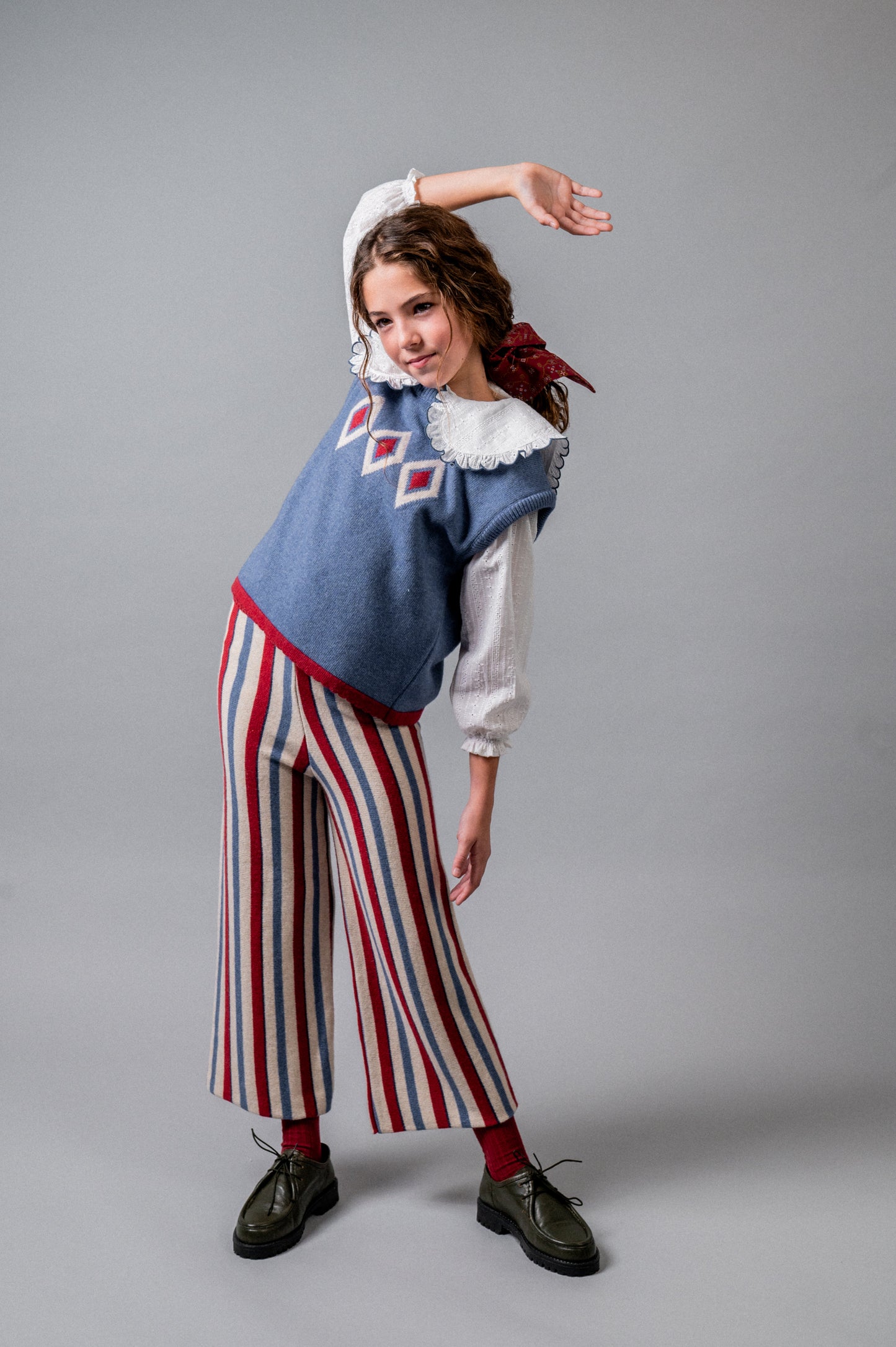Chaleco punto Argyle niña