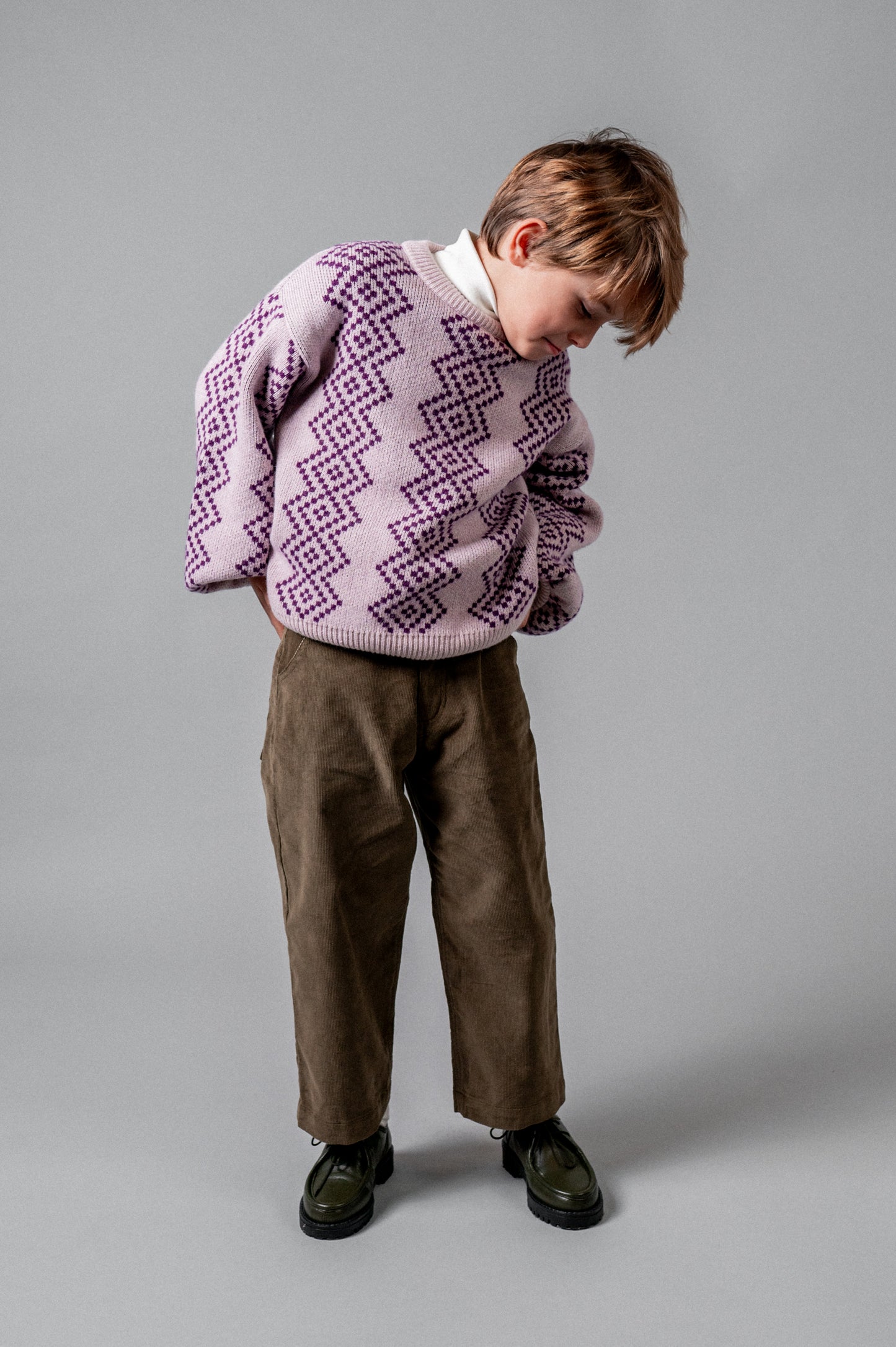 Jersey punto violet niño