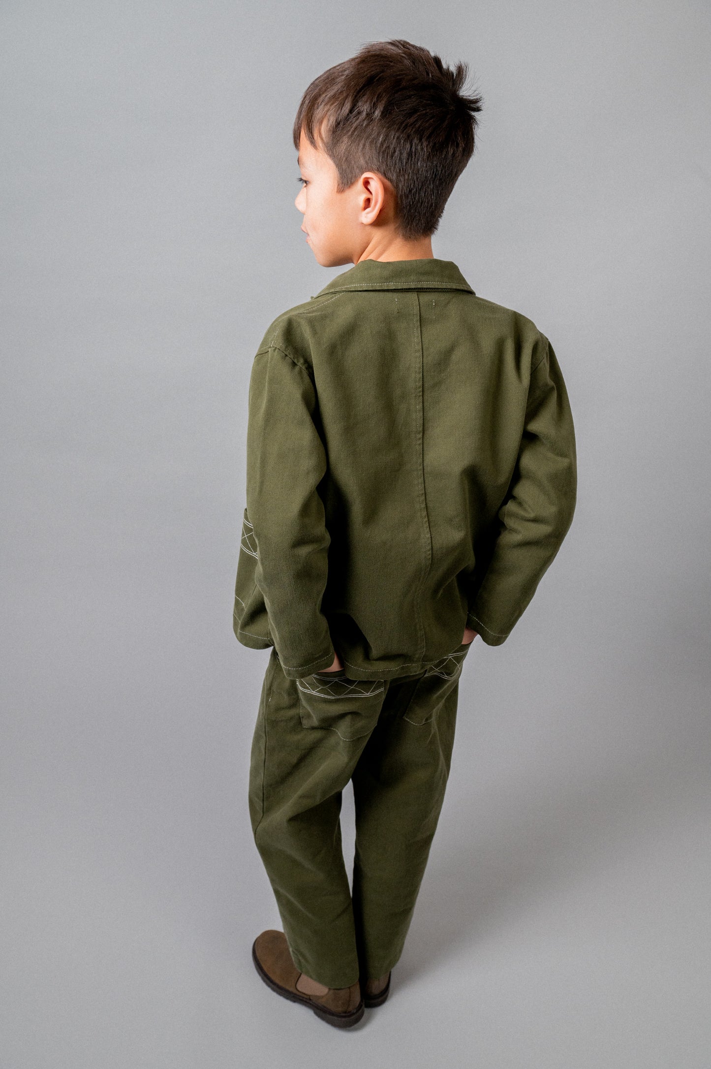 Pantalón largo denim khaki niño