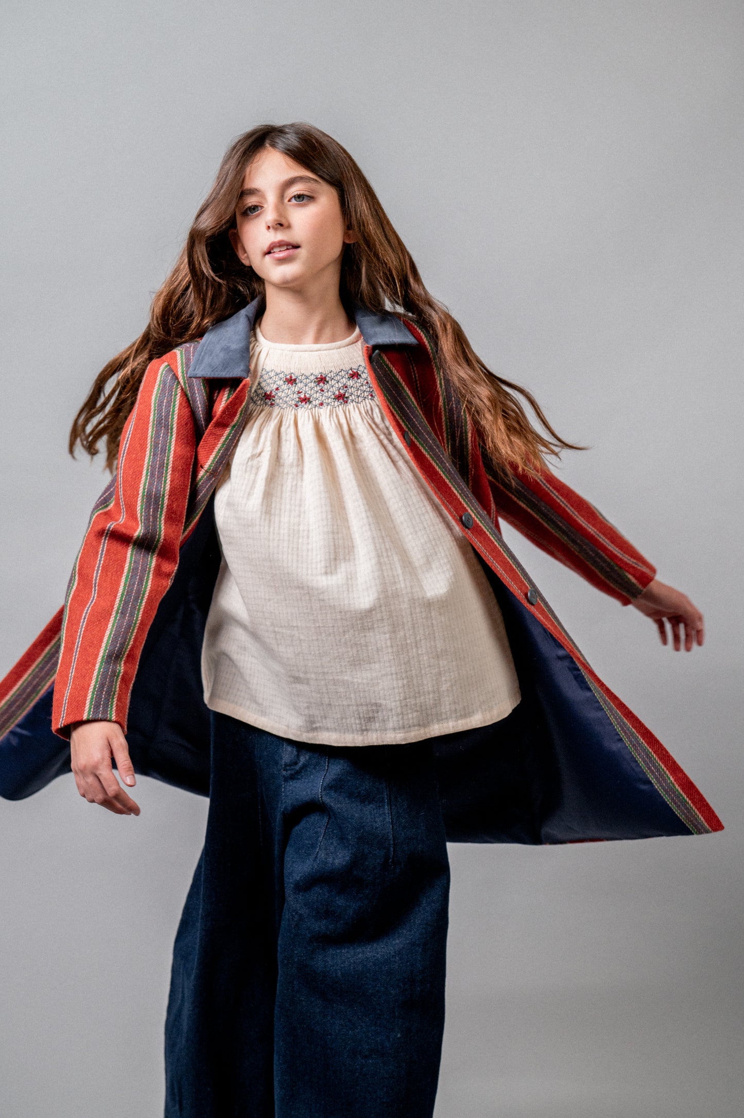 Pantalón largo denim niña
