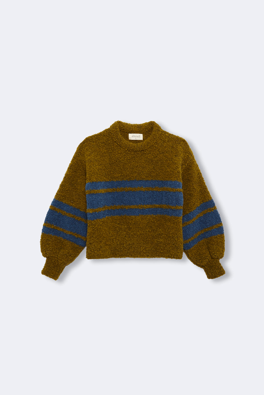 Jersey punto rayas mustard bebé