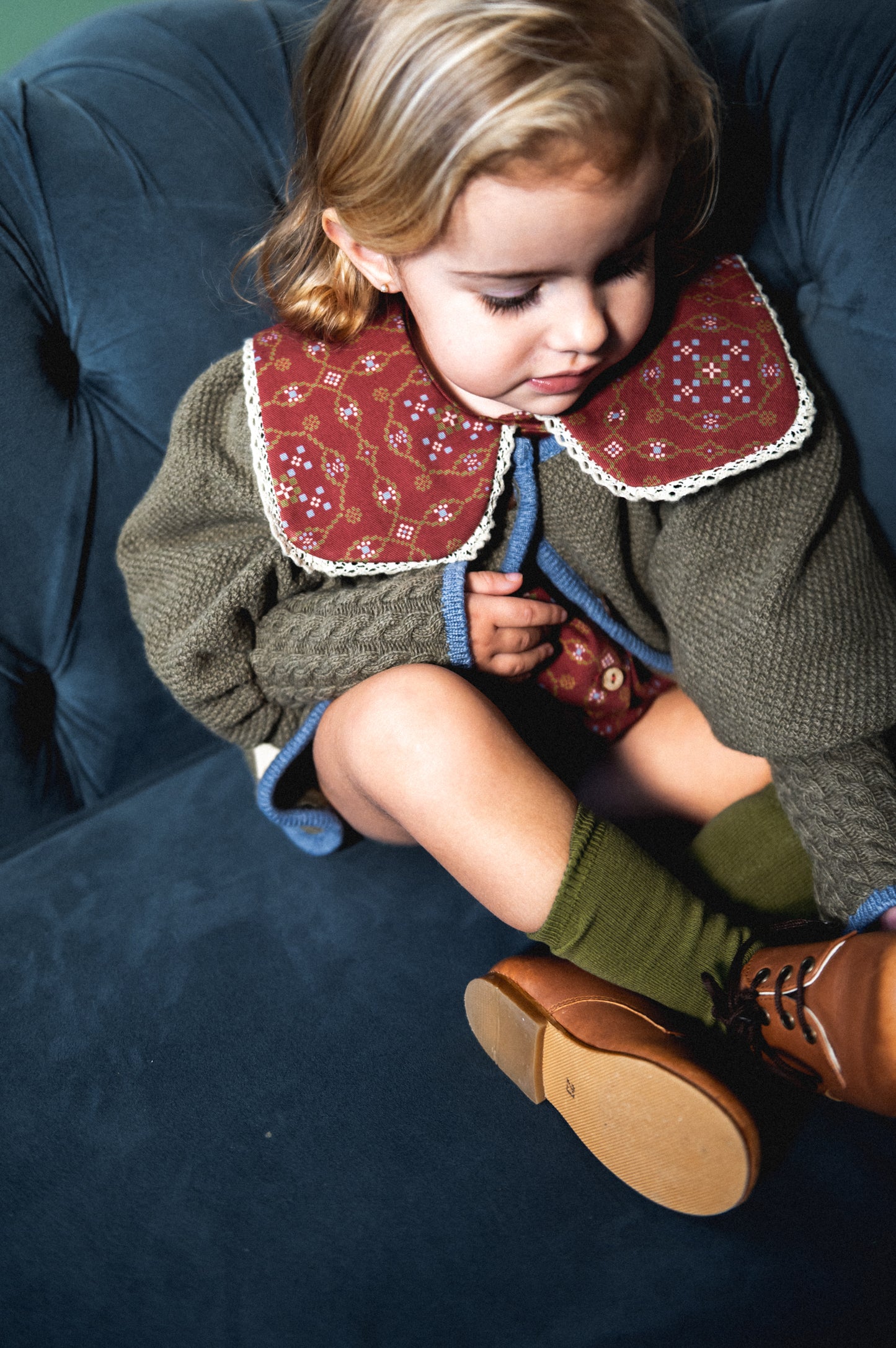 Cardigan autriaca punto bordada bebé
