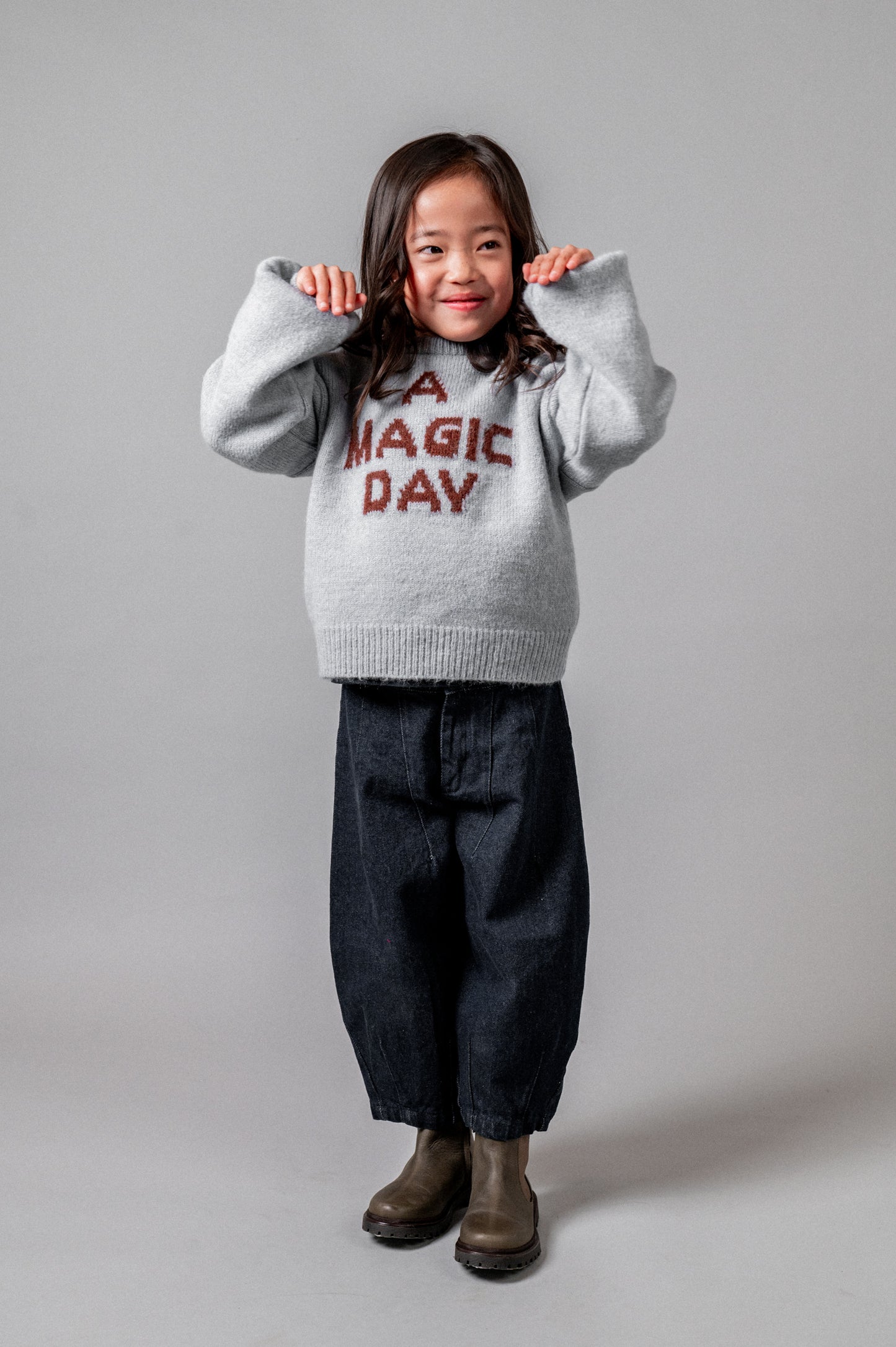 Pantalón largo denim niña