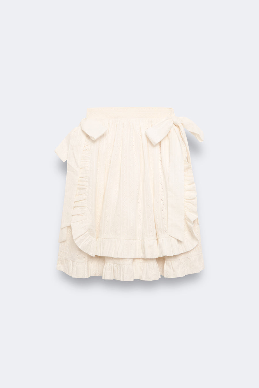 Falda midi batista bordada niña