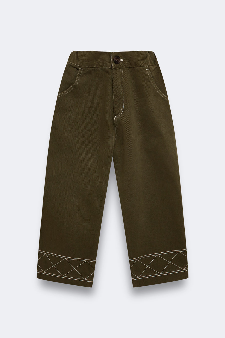 Pantalón largo denim khaki niño