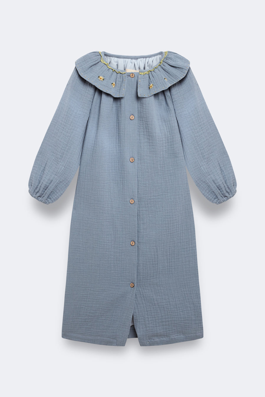 Vestido bordado bambula azul Storm niña