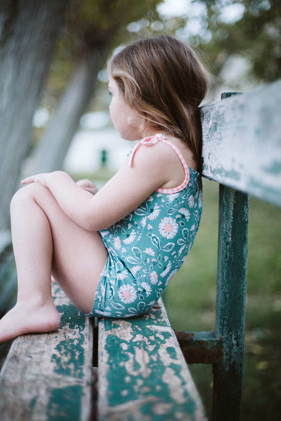 Wood swimsuit romper