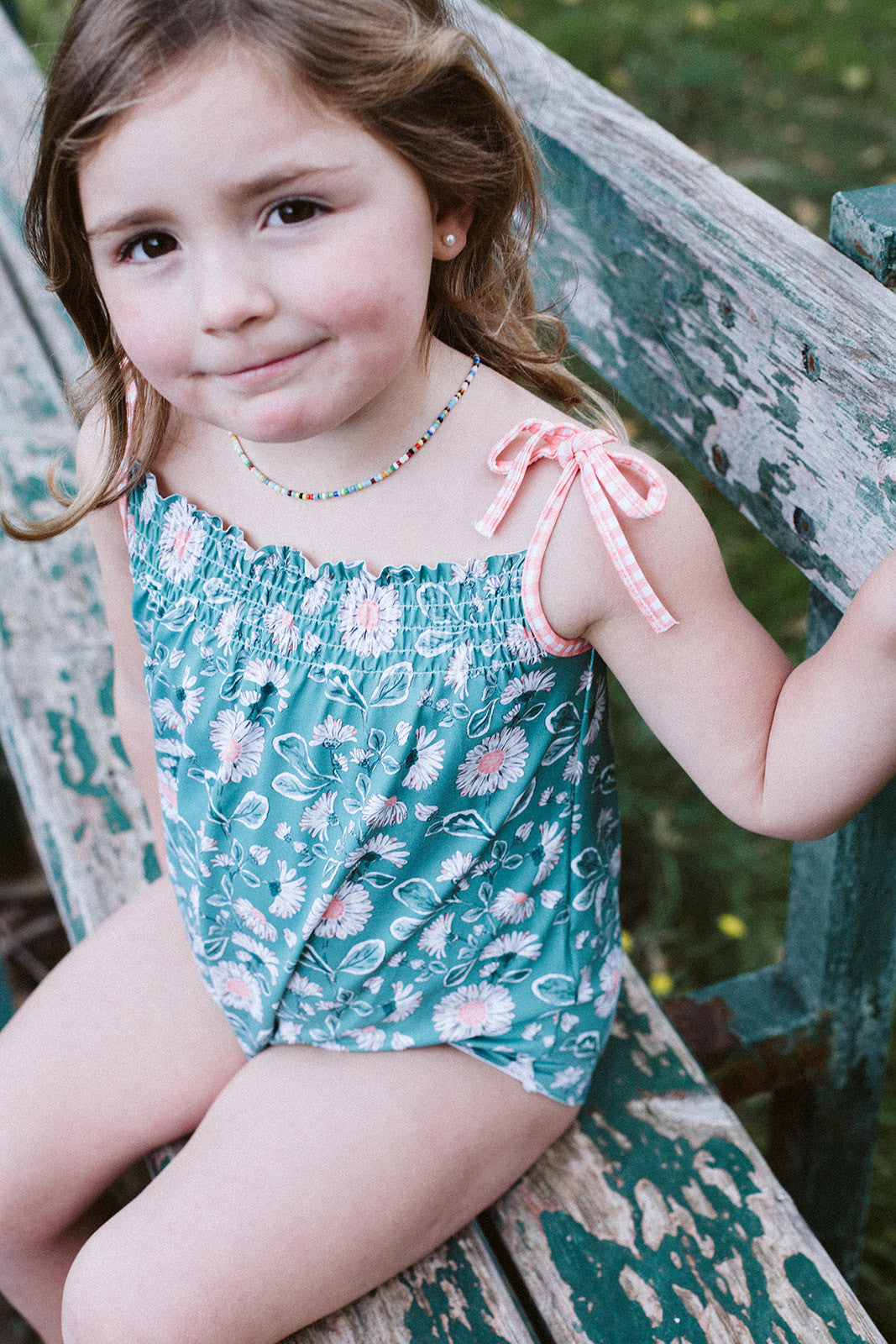 Wood swimsuit romper