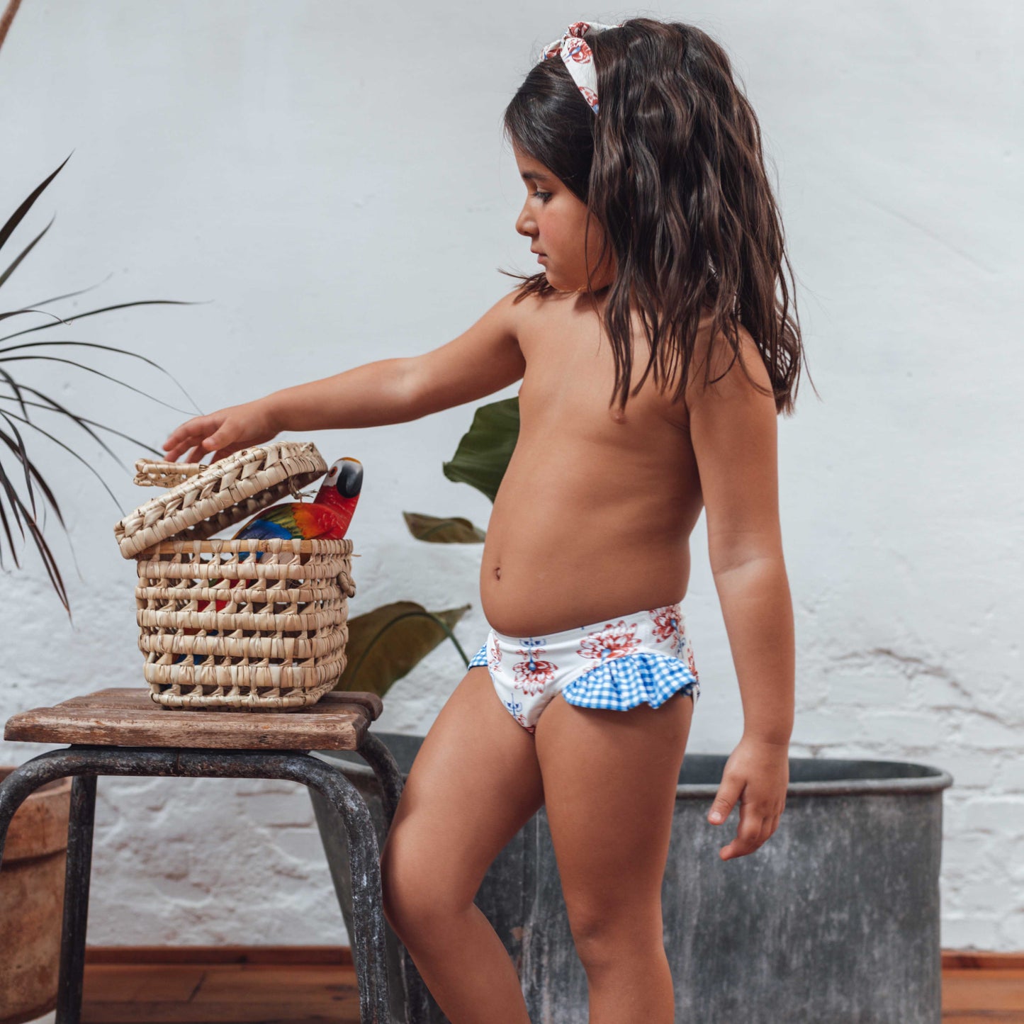 Blue Flor Nenúfar swimsuit bloomer