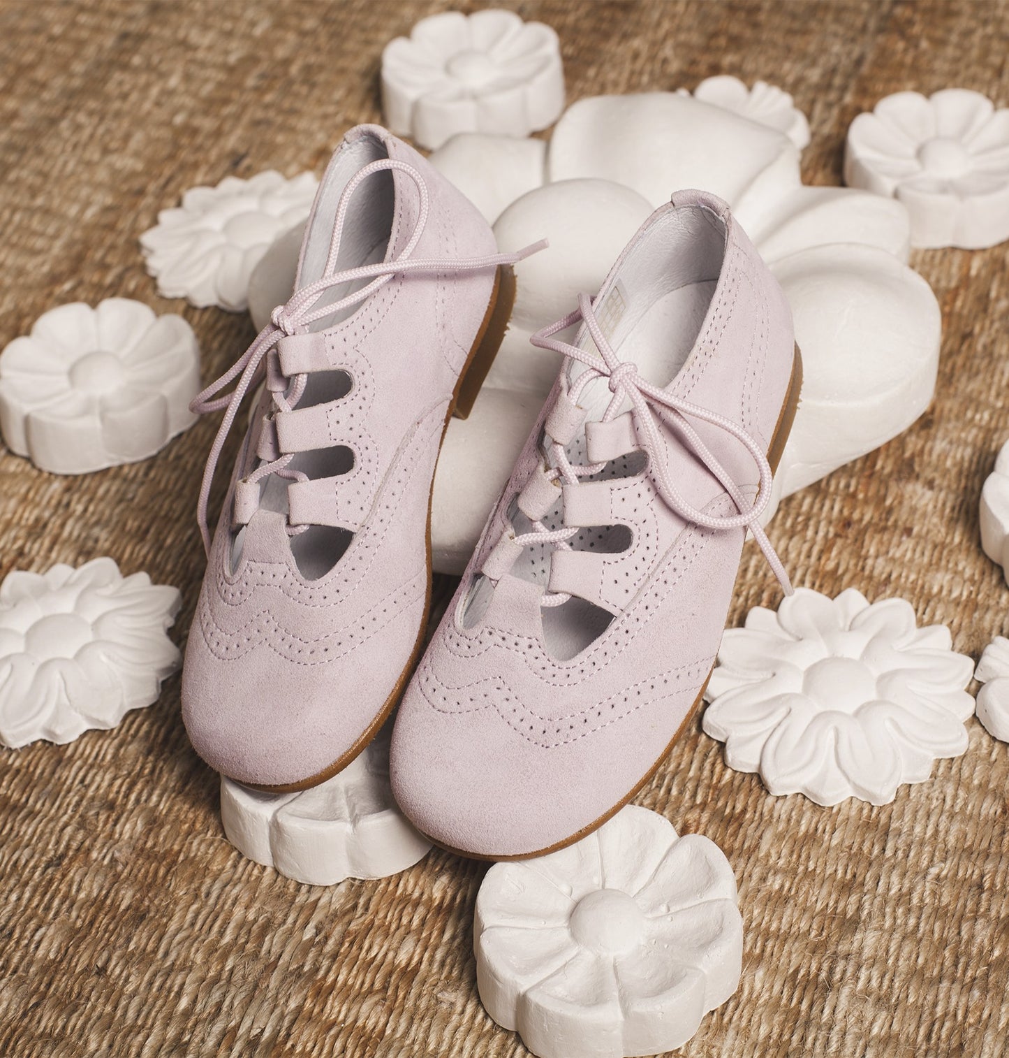 Pink olympus suede english shoes