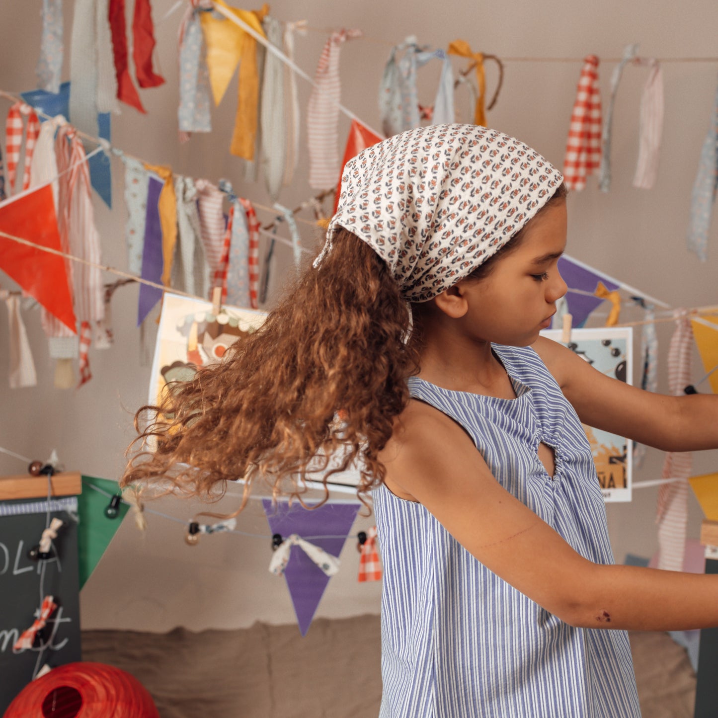 Bluish Stripes circle dress