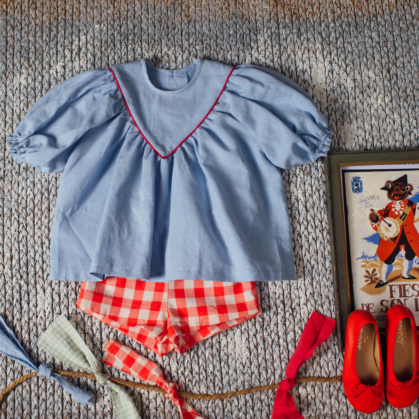 Big red Gingham shorts