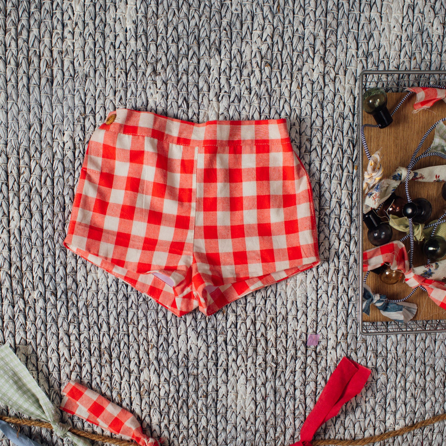 Big red Gingham shorts