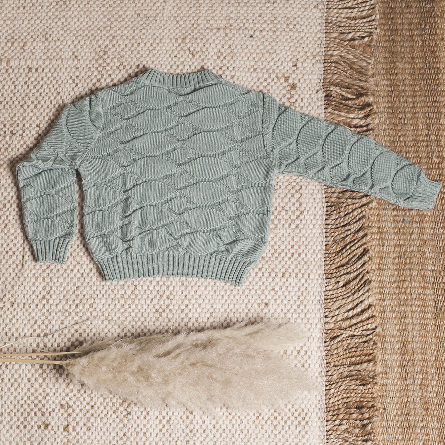 Green waves sweater