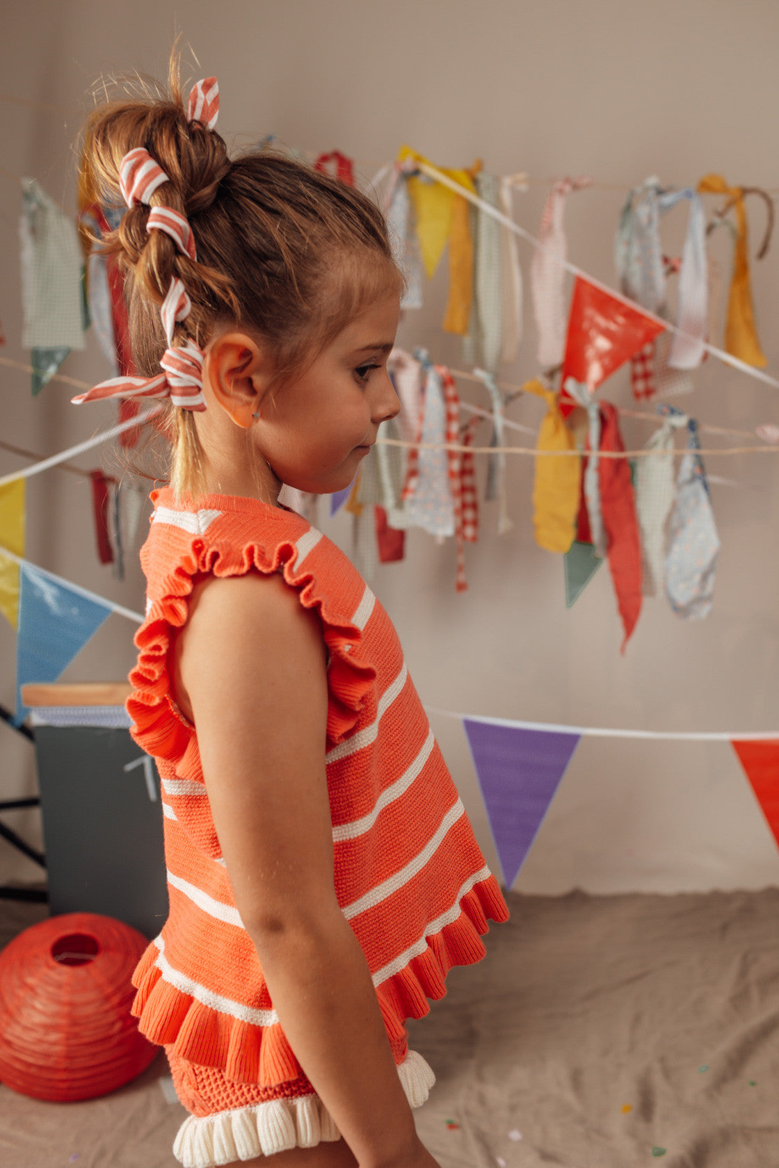 Coral Stripes top