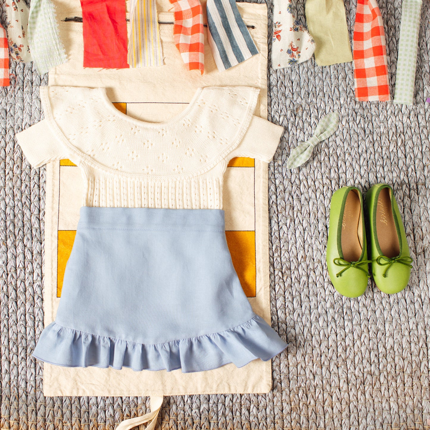 White ruffle sweater