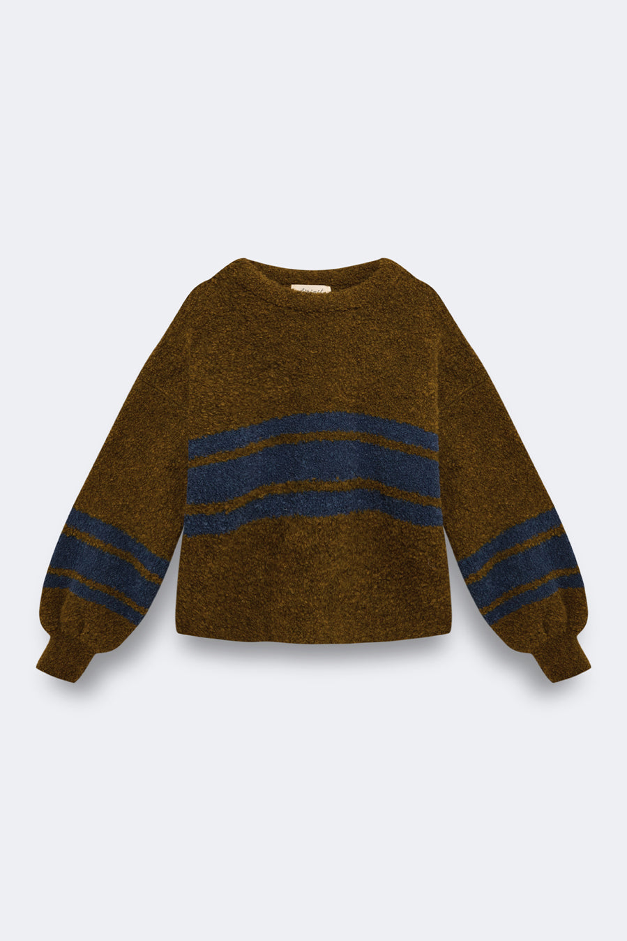 Jersey punto rayas mustard niño