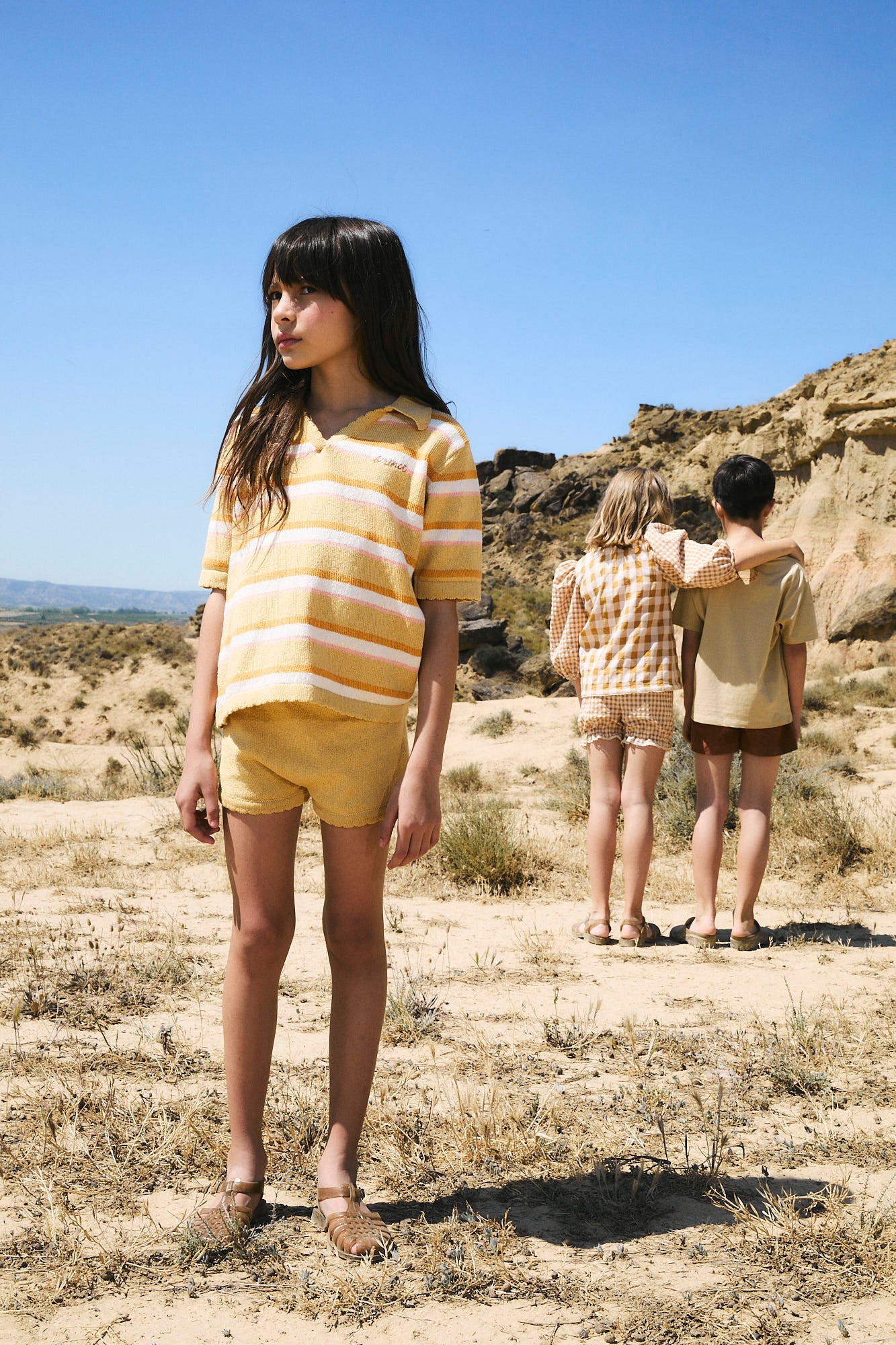 Pantalón corto punto sand niña