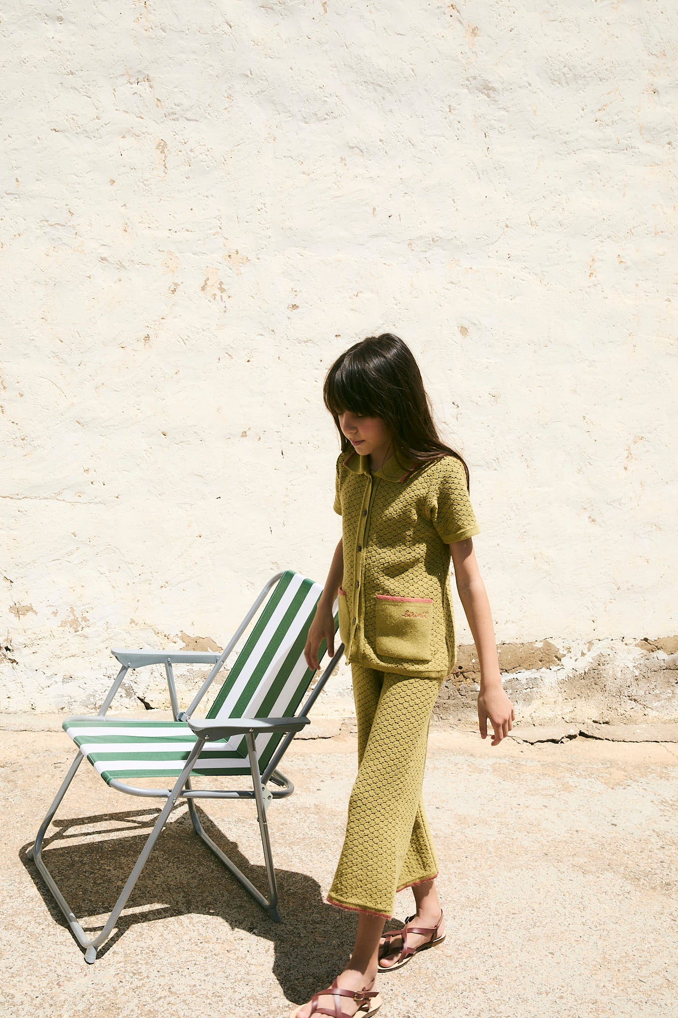 Pantalón punto lima niña