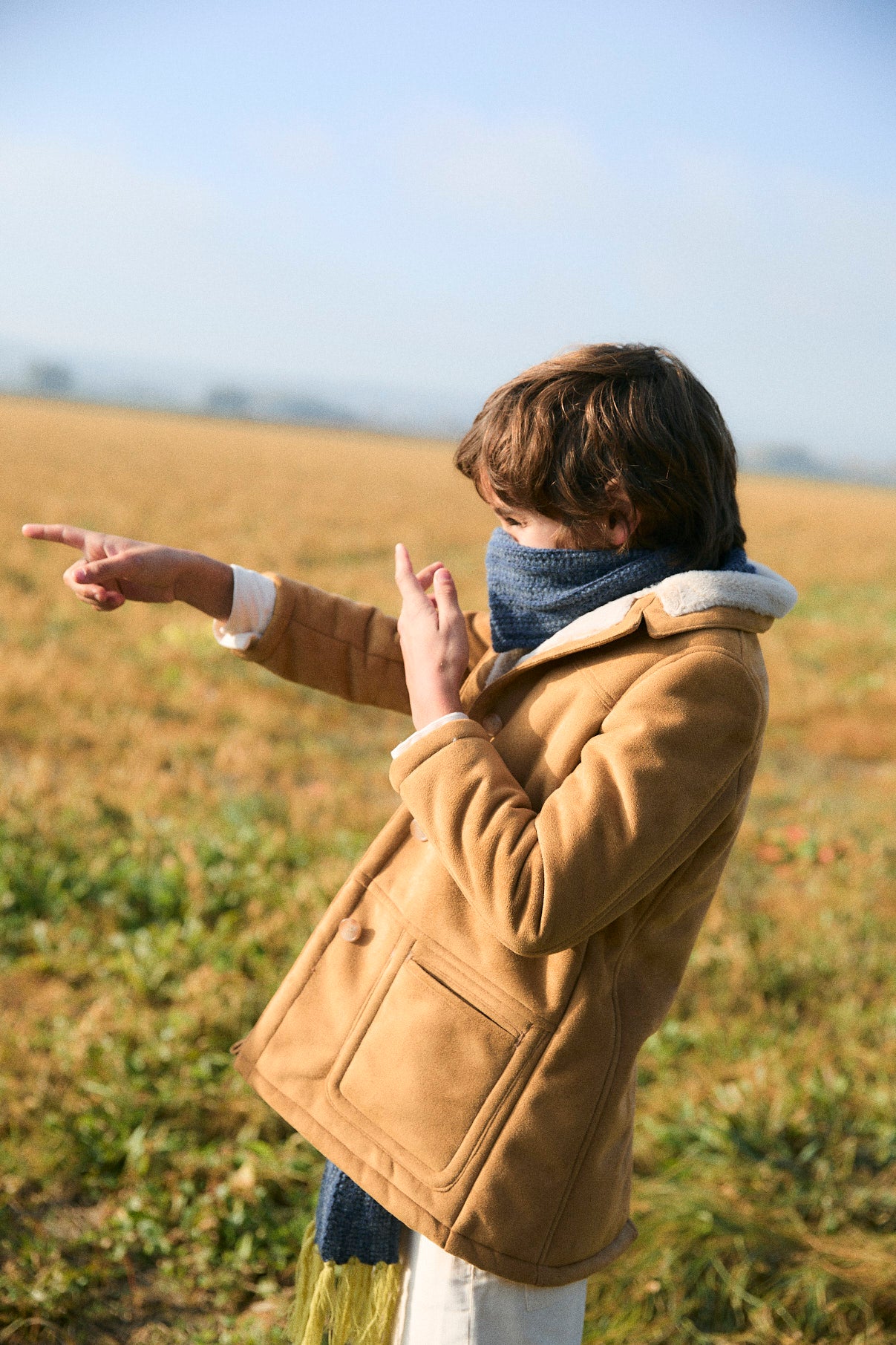 Van Gogh lapels beige coat boy