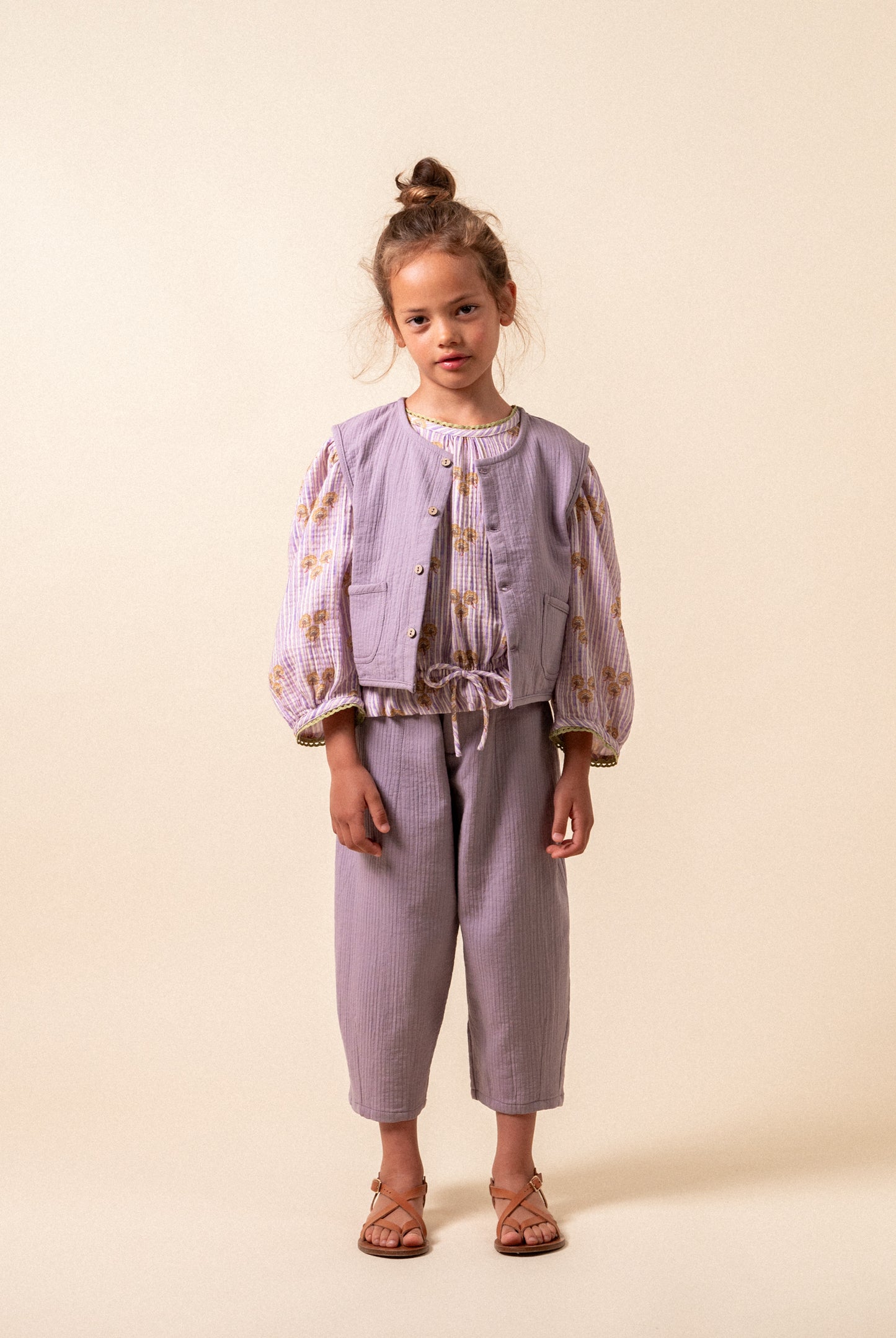 Pantalón baggy antique mauve niña