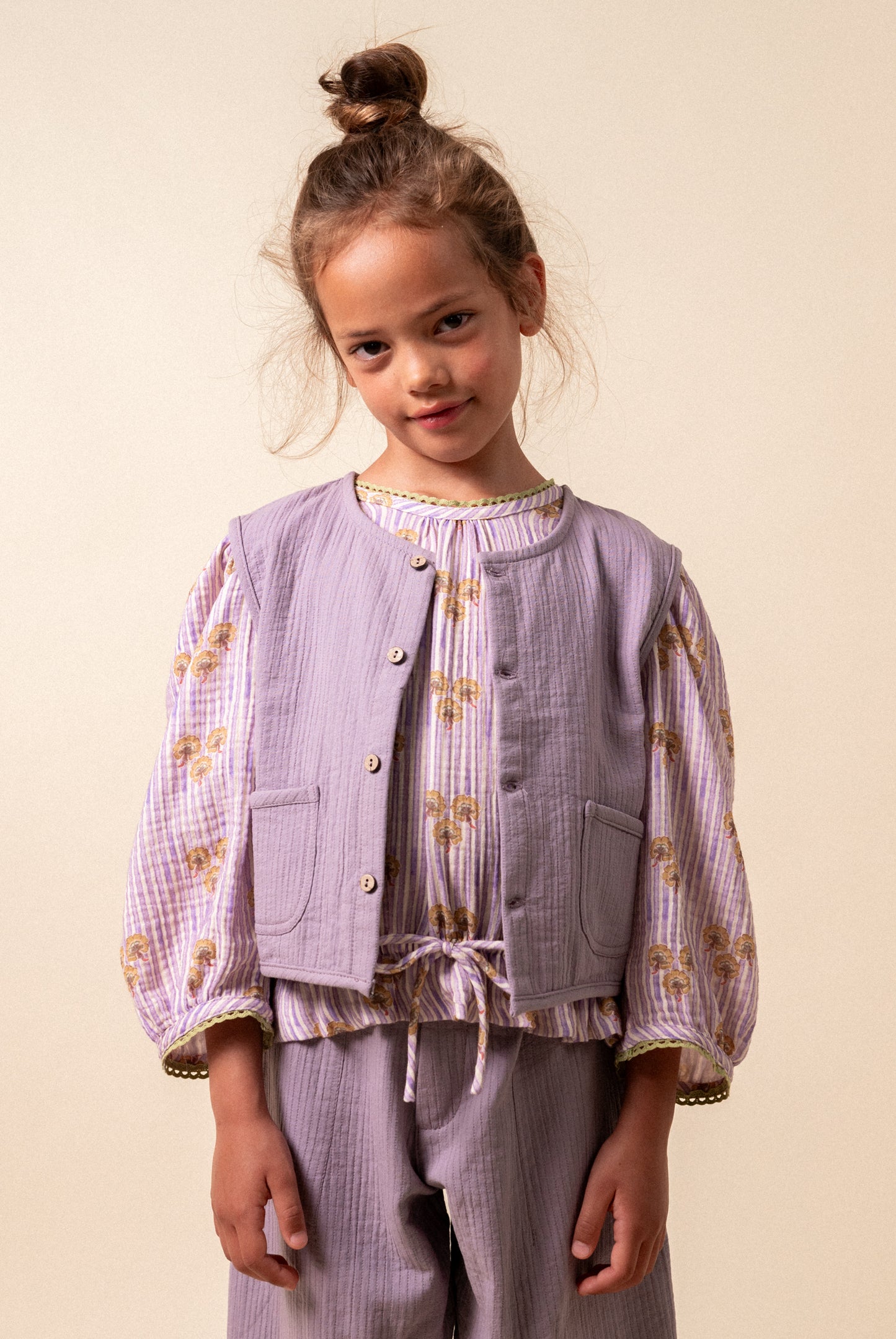 Pantalón baggy antique mauve niña