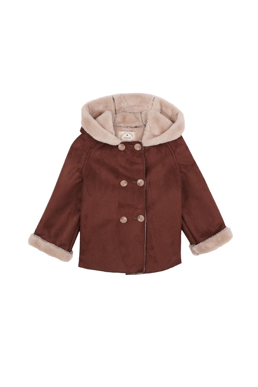 Chaquetón Van Gogh capucha marrón bebé