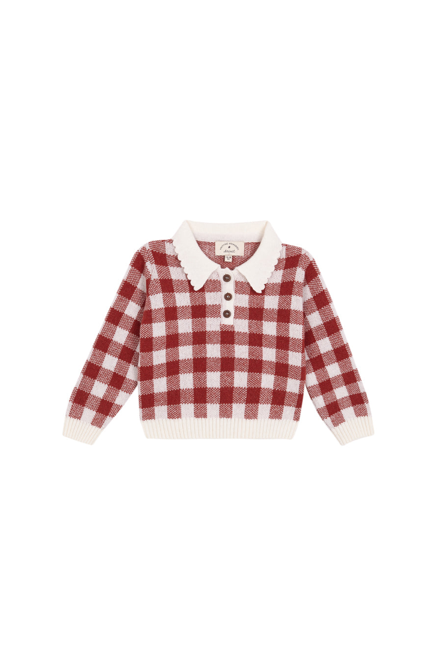 Gingham Russet Biri knit sweater baby