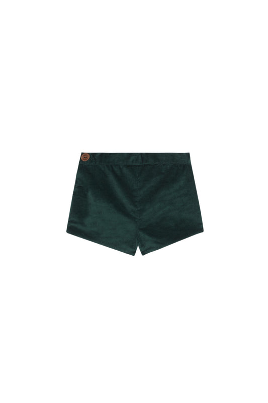 Pantalón corto velvet Verde bebé