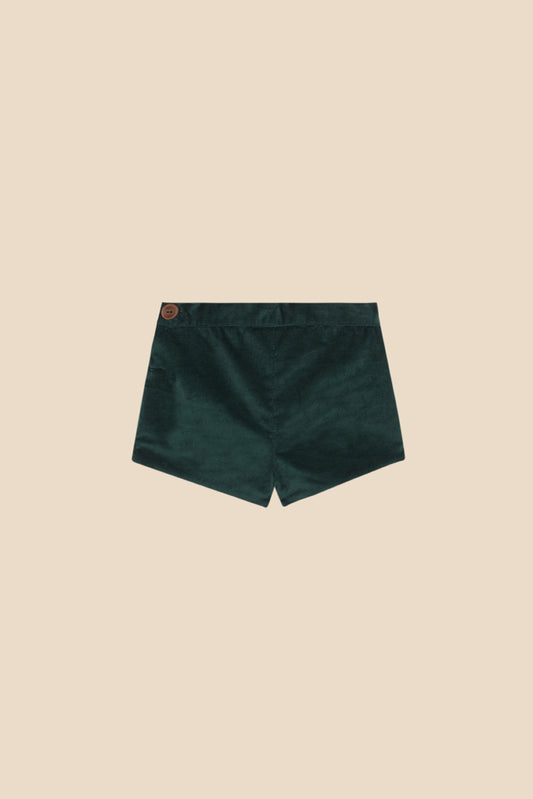 Pantalón corto velvet Verde bebé